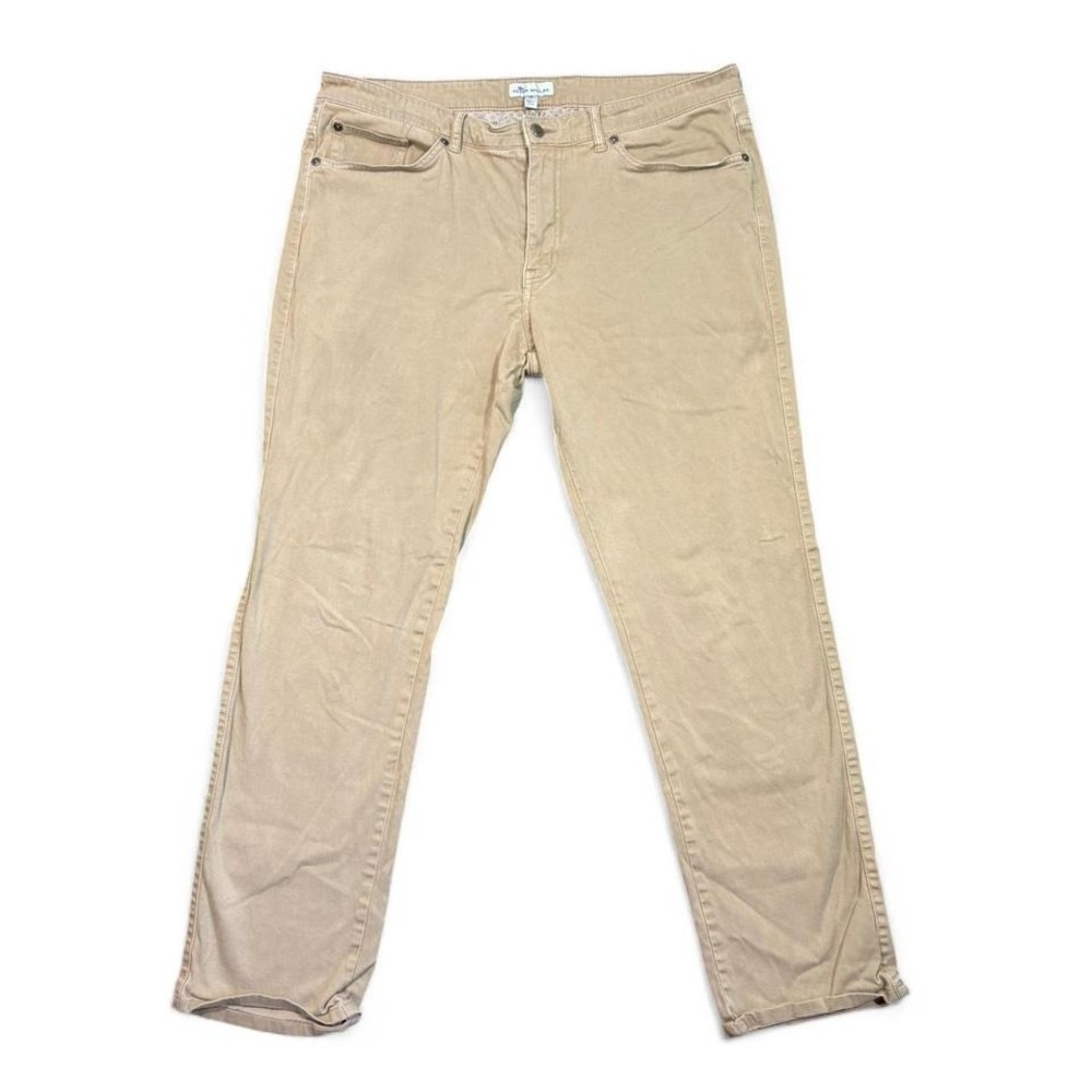 Peter Millar Pants Mens 35 Tan Five Pocket Straight Leg Chino Casual Office